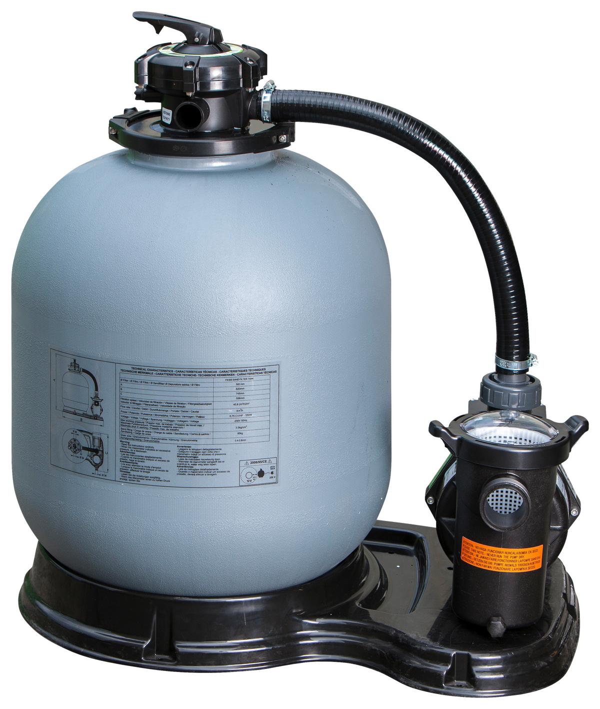 Sandfilterpumpe Gre Fs500 - Grau, KONVENTIONELL (50cm) - Gre