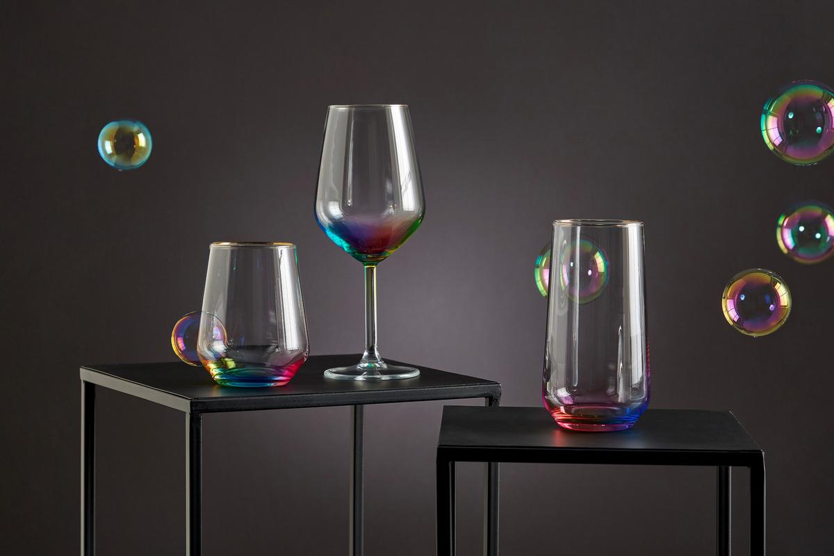 Trinkglas Rainbow - Multicolor, Trend, Glas (6,5/15cm) - James Wood