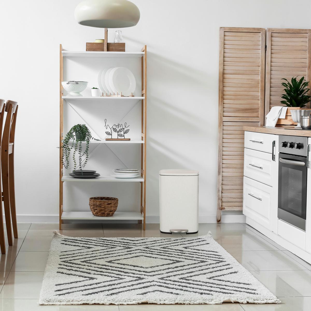 Abfallsammler Clean Xv Schwarz B: 30 cm - Beige/Schwarz, MODERN, Kunststoff/Metall (30/64/42,5cm) - MID.YOU