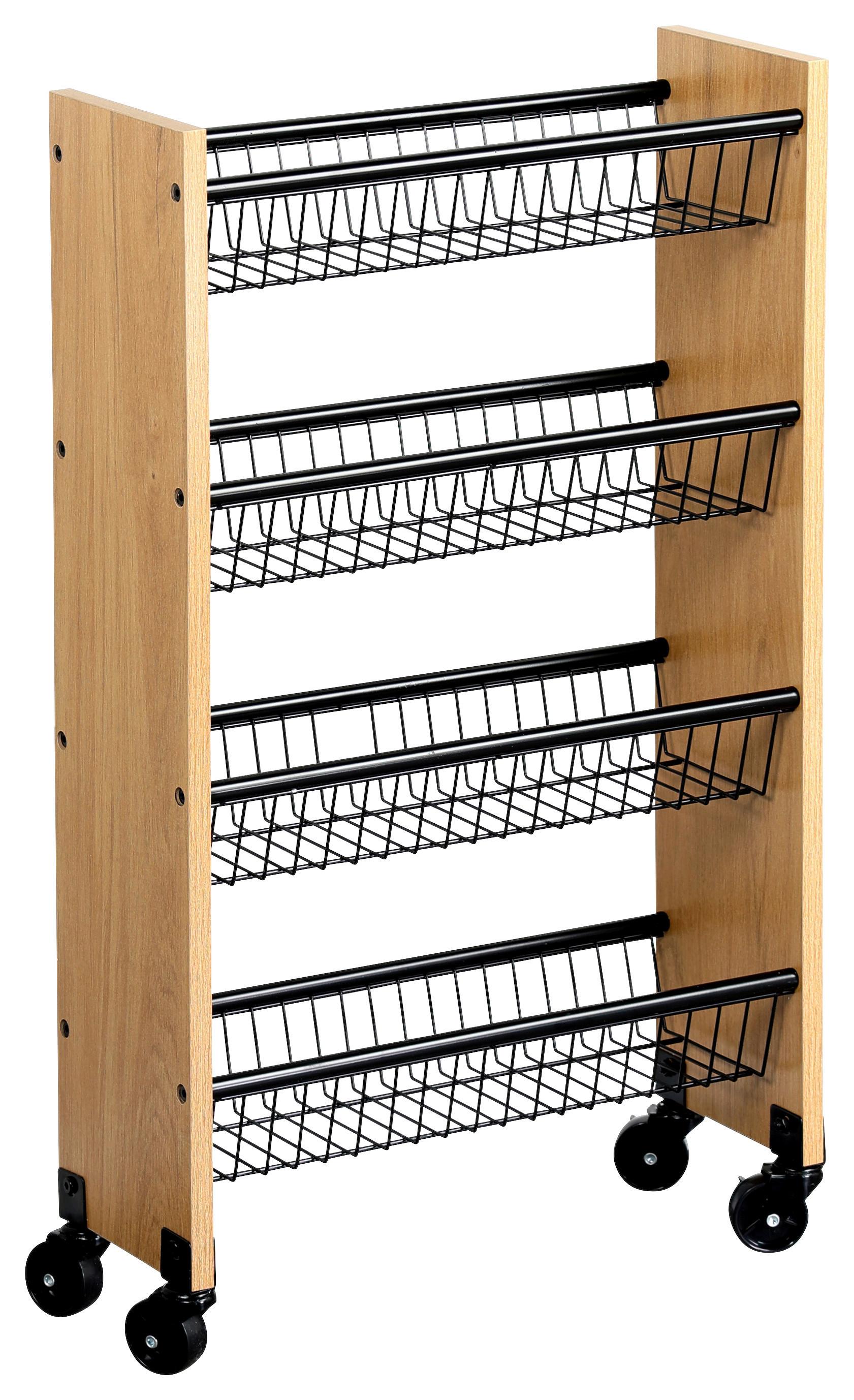 ALLZWECKWAGEN Metall/Holz B: 17cm - Basics, Holzwerkstoff/Metall (17/77/45cm) - Kesper