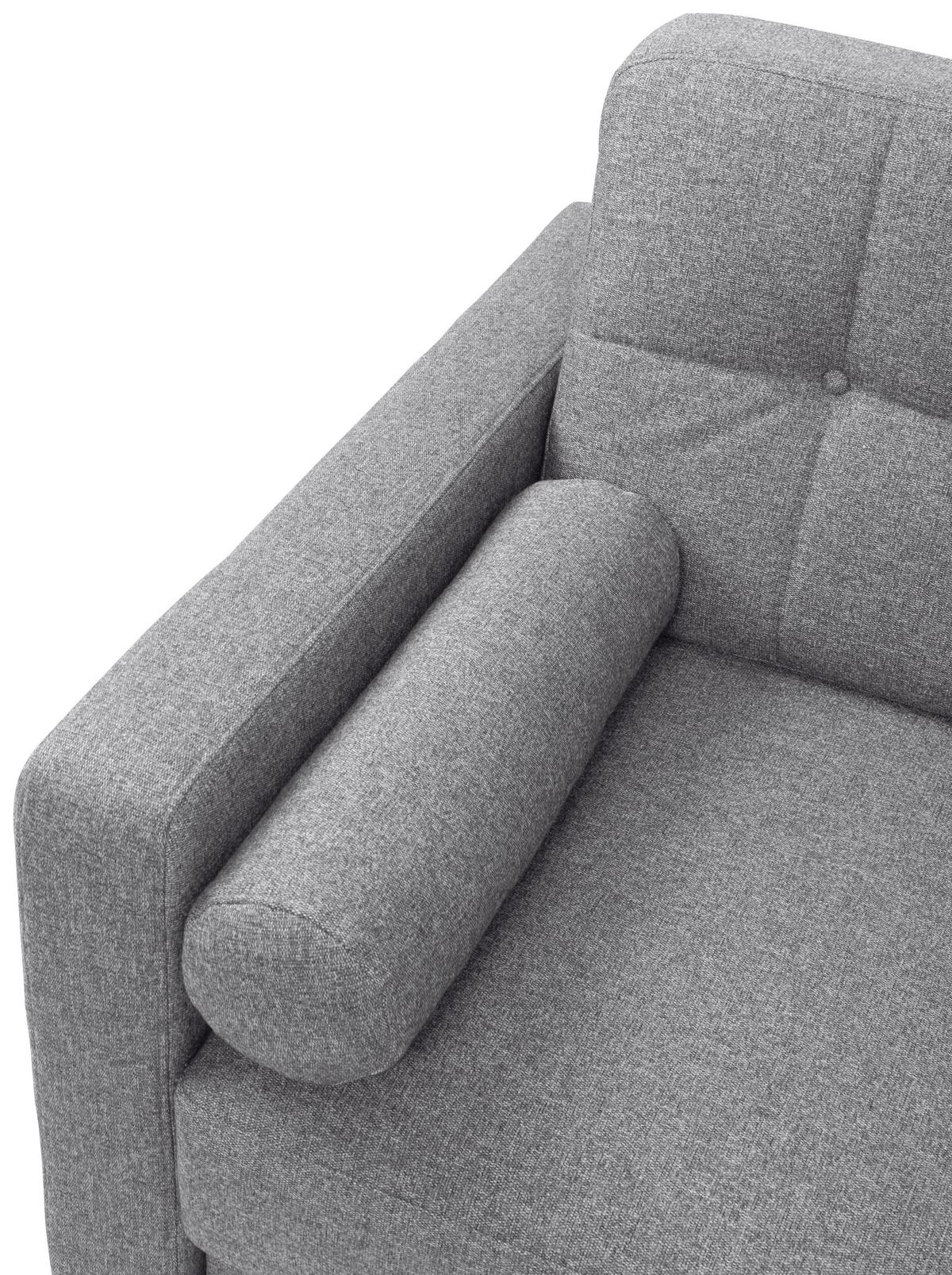 Eckschlafsofa Noret Hellgrau S: 223/157 cm - Dunkelgrau/Schwarz, KONVENTIONELL, Textil (223/157cm) - MID.YOU