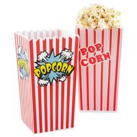 Nádoba na popcorn POPPY - biela/červená, plast (11/11/21,5cm) - Modern Living