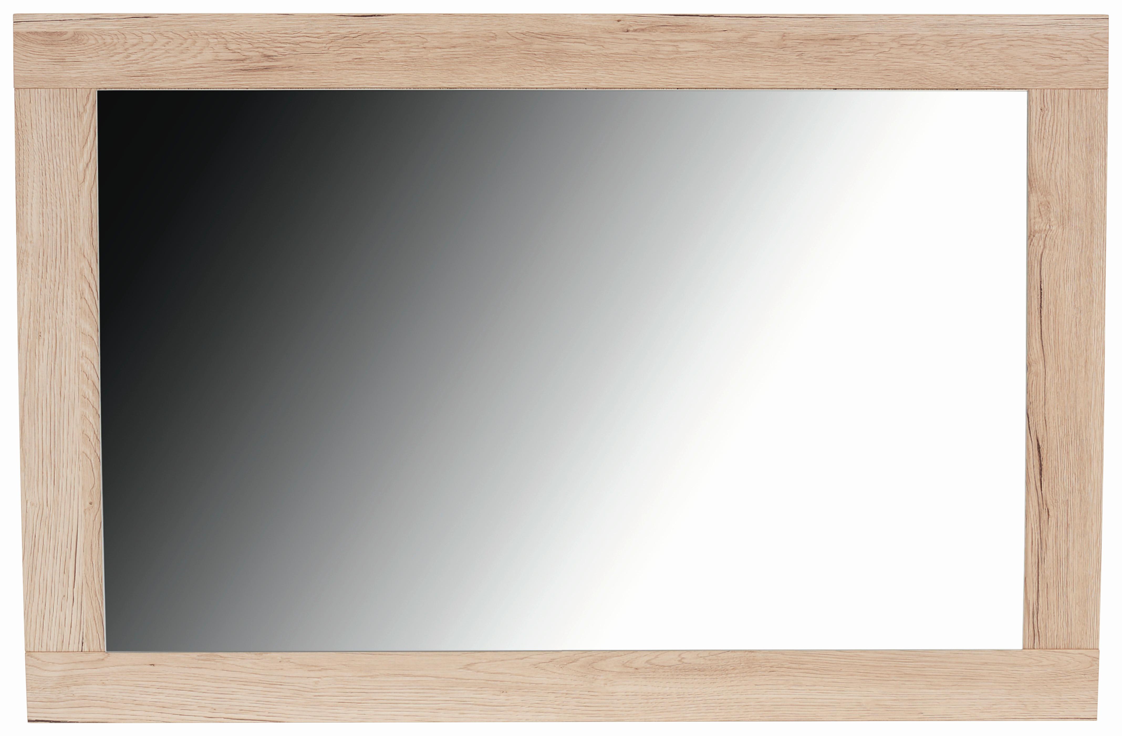 Wandspiegel Malta Eckig Holzrahmen - Eichefarben, MODERN, Holzwerkstoff (95/68/2,1cm)