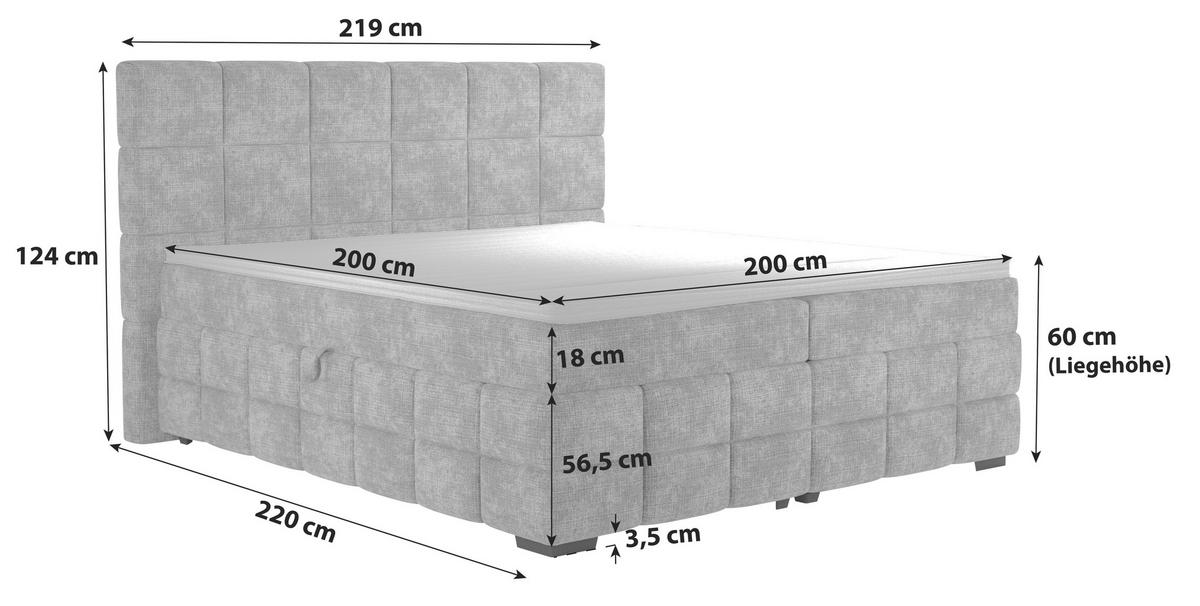 Čalouněná postel VEGA 200x200 cm, tmavě šedá - černá/zelená, Trend, dřevo/textil (200/200cm)