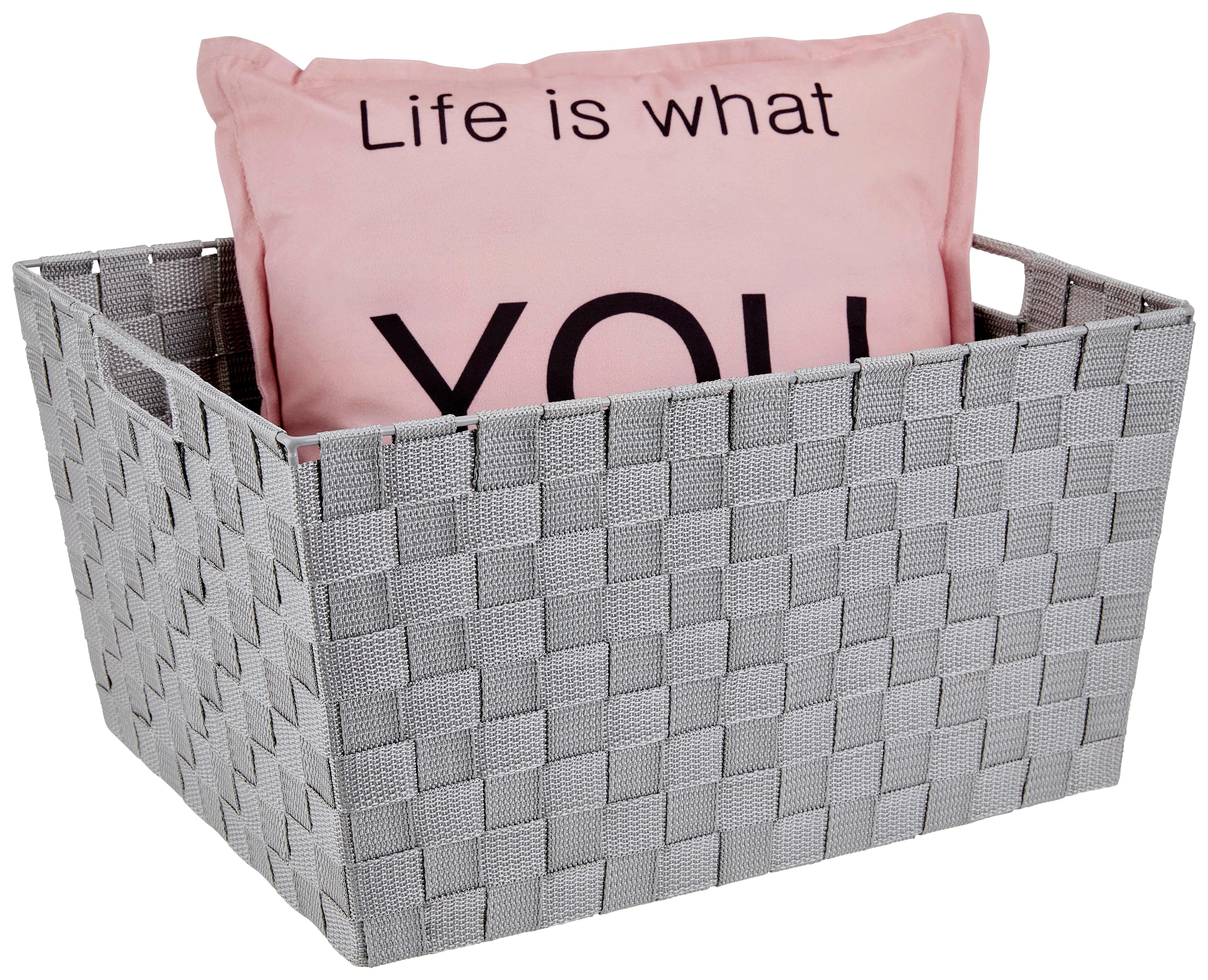 Regalkorb Carolyn - Grau, Basics, Kunststoff - Ondega