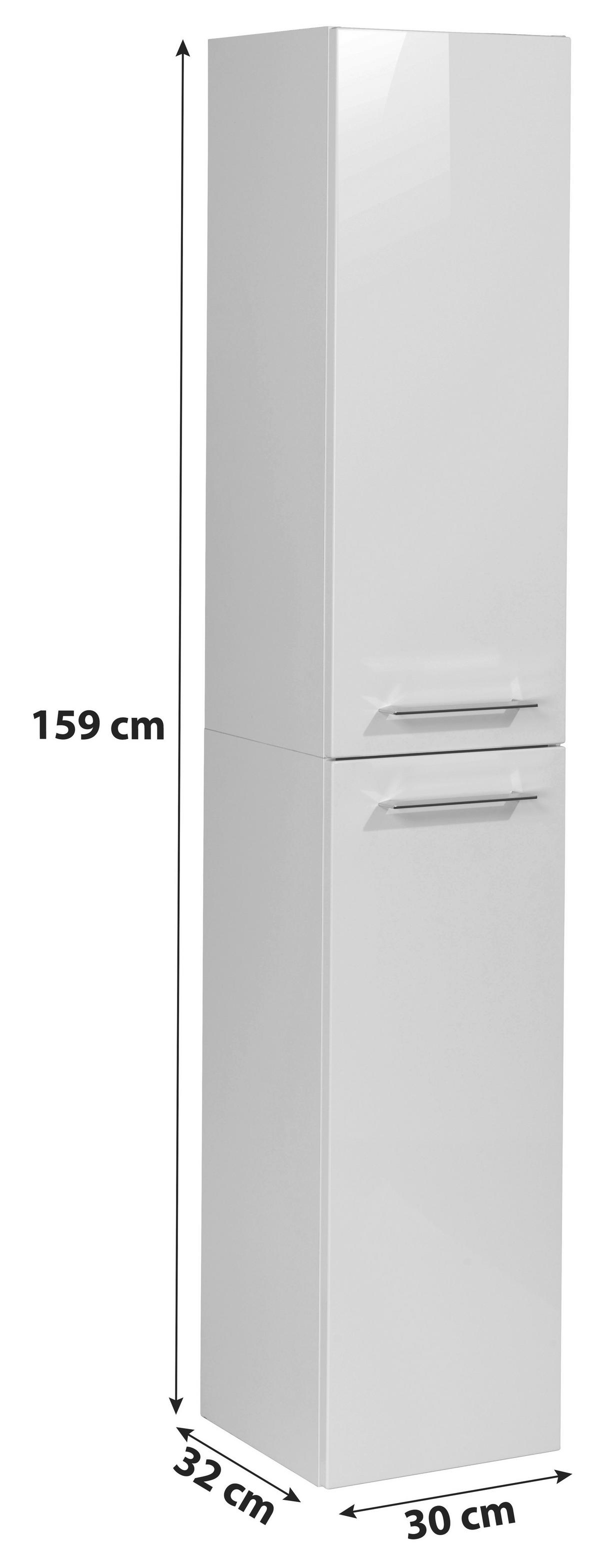Hängender Hochschrank B.perfekt B: 30 cm Eiche Dekor - Eichefarben, MODERN, Glas/Holzwerkstoff (30/159/32cm) - MID.YOU