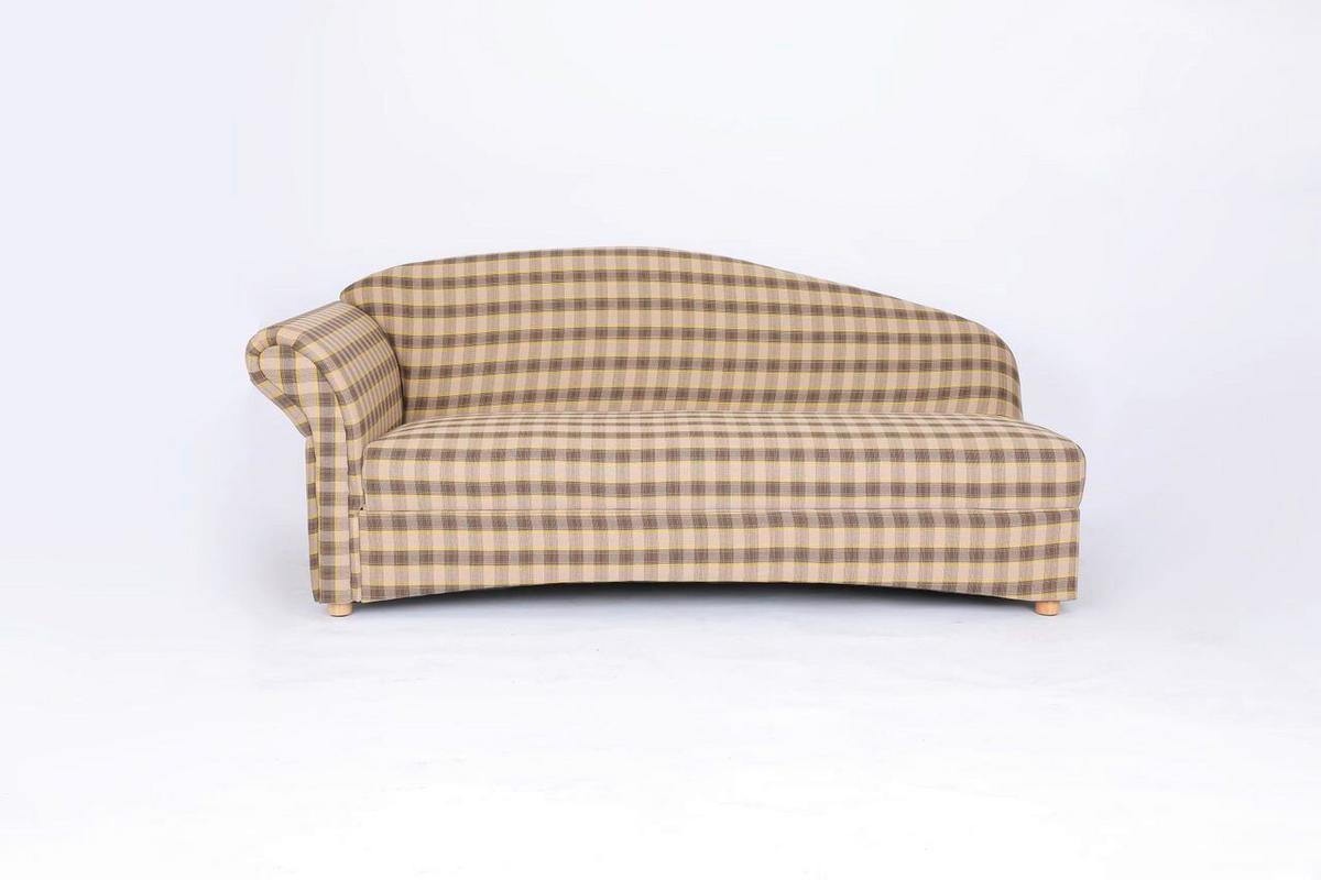 3-Sitzer Loretta, Armlehne links, ca. 193x83x85 cm - Hellbraun/Braun, Basics, Holz/Textil (193/83/85cm)