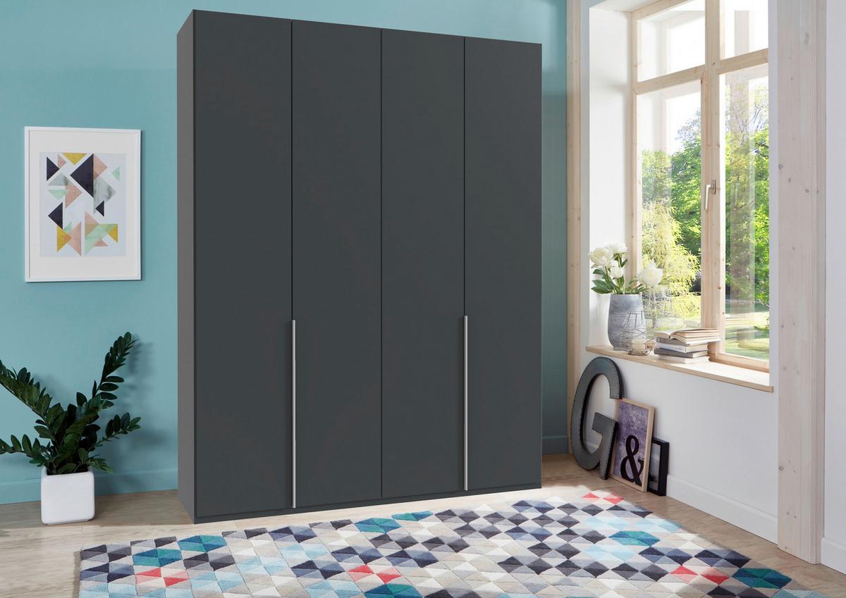 Drehtürenschrank New York Graphitfarben B:180cm - Graphitfarben, MODERN, Holzwerkstoff (180/236/58cm) - MID.YOU