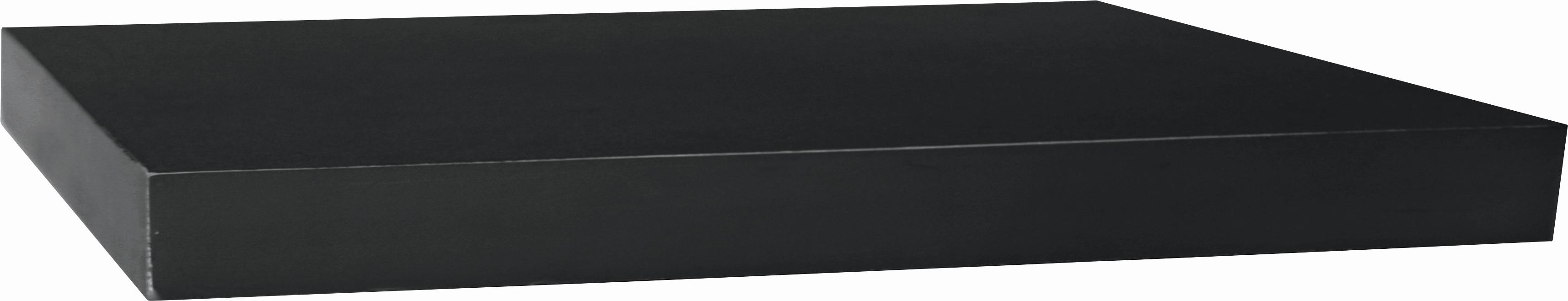 NÁSTĚNNÁ POLICE SIMPLE 80 - černá, Moderní, kompozitní dřevo (80/3,8/23,5cm)