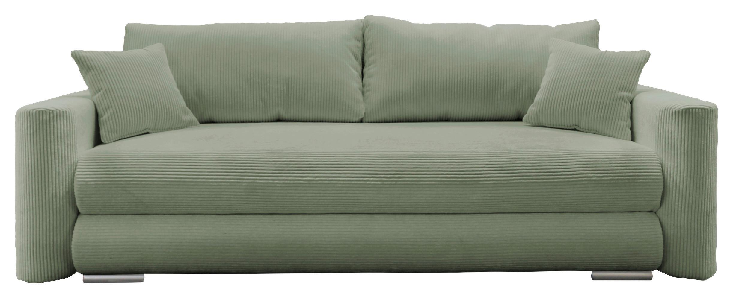 Schlafsofa Ralf Grün B: 232 Cm - Silberfarben/Grün, Design, Textil (232/88/105cm) - MID.YOU