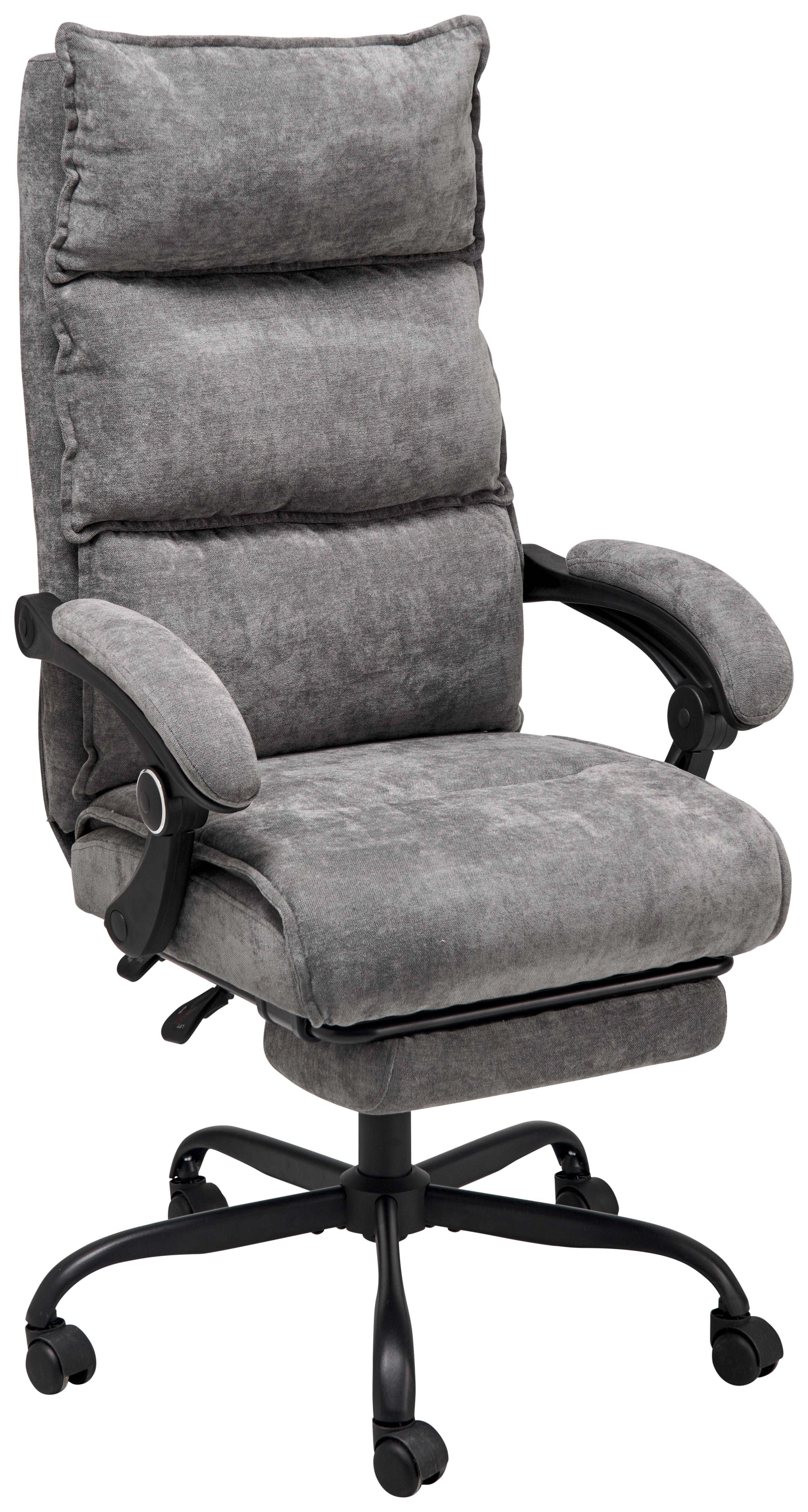 Drehstuhl Verona - Schwarz/Grau, LIFESTYLE, Holz/Kunststoff (66/112-120/62cm) - MID.YOU