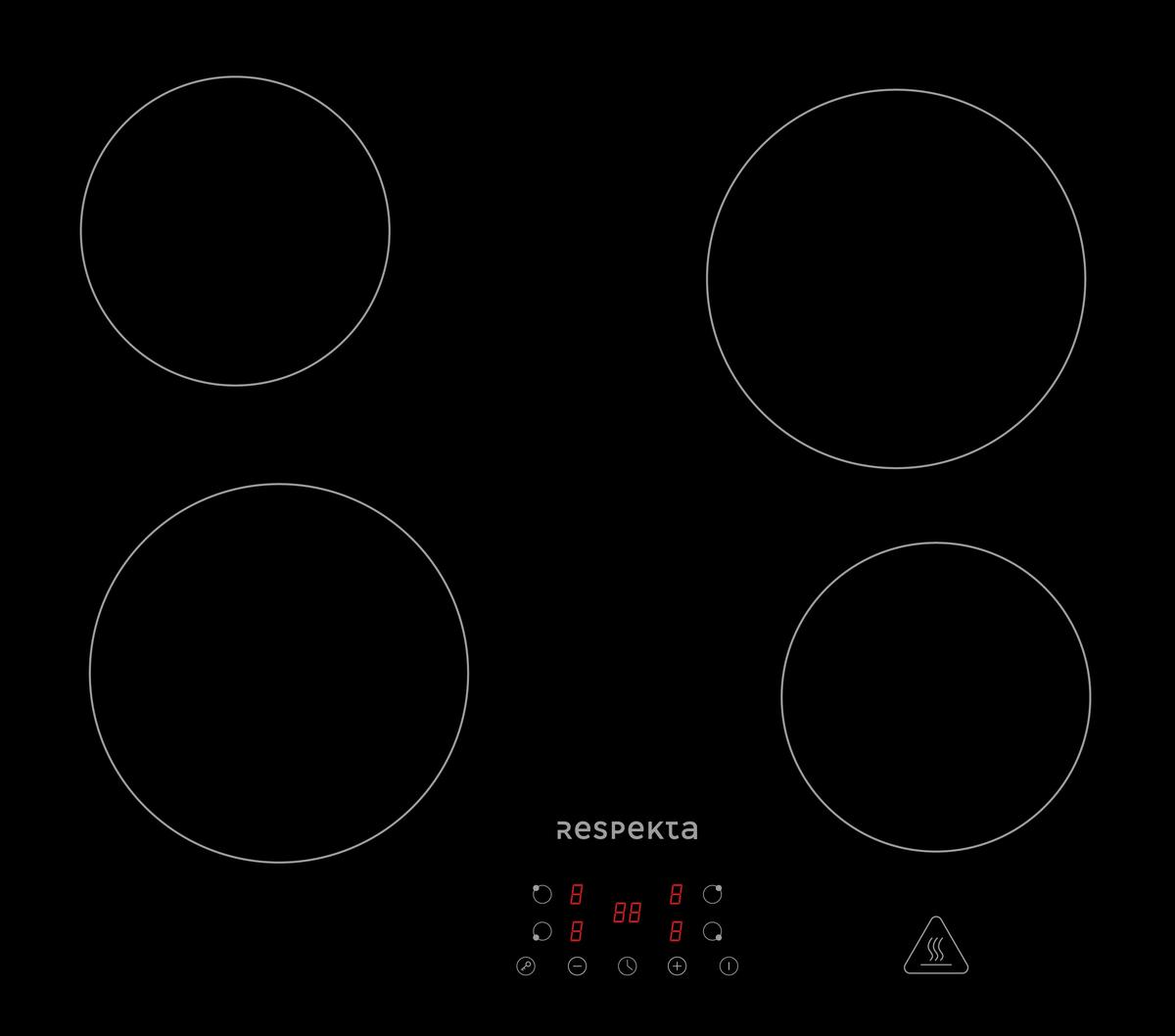 Herdset Schwarz B: 59,5 Cm - Schwarz, Basics, Glas/Metall (59,5/64,5/52,1cm) - Respekta