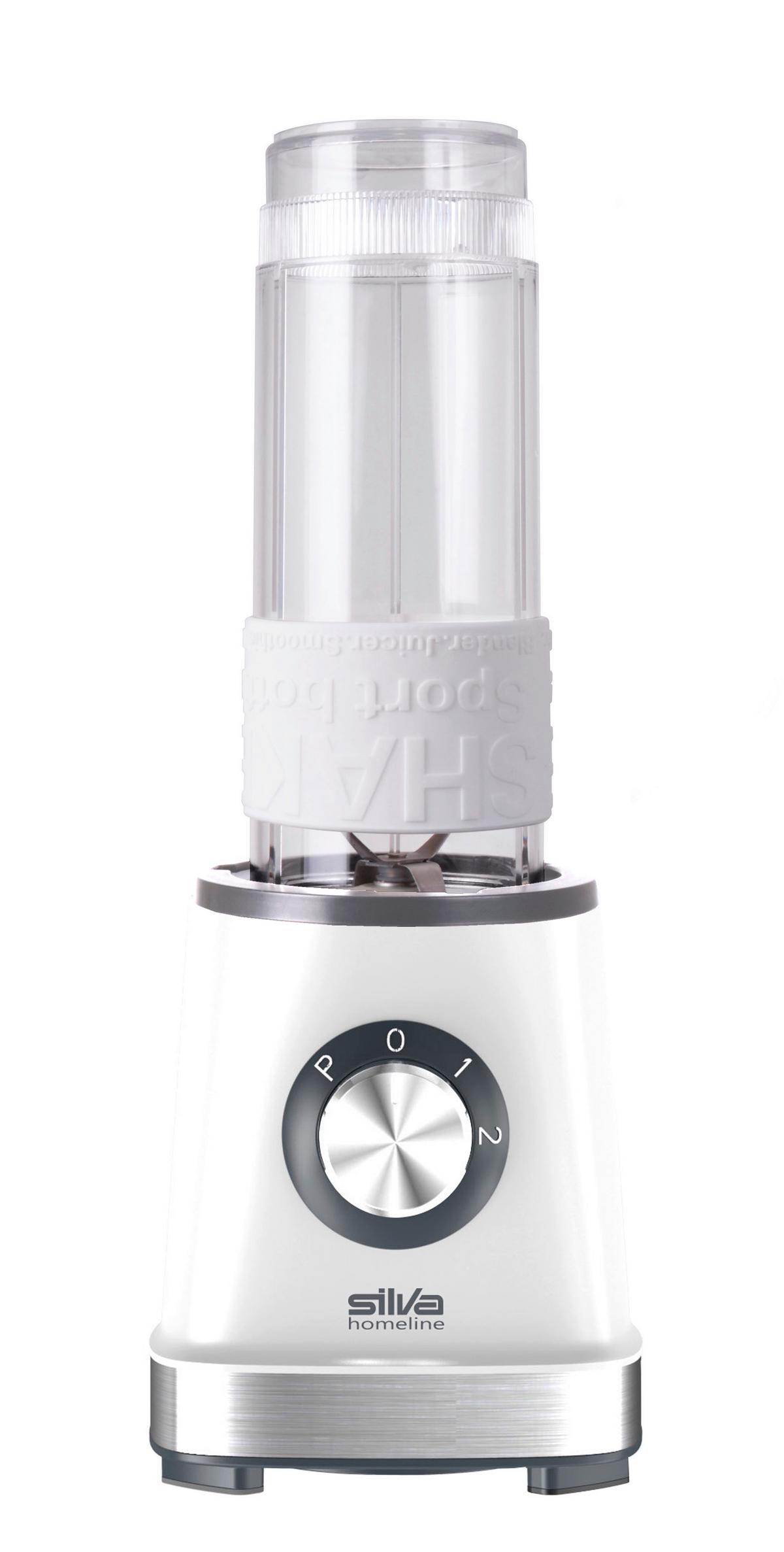 Standmixer Smooth 500 W 1,5 L + Behälter - Edelstahlfarben/Schwarz, Kunststoff (18/37,5/15,3cm) - Silva Homeline