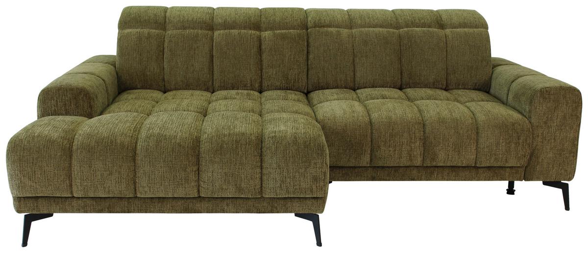 Rohová sedačka LAYA, ľavá, olivovozelená ženilka KANSAS - olivovozelená, Modern, textil (155/250cm) - Premium Living