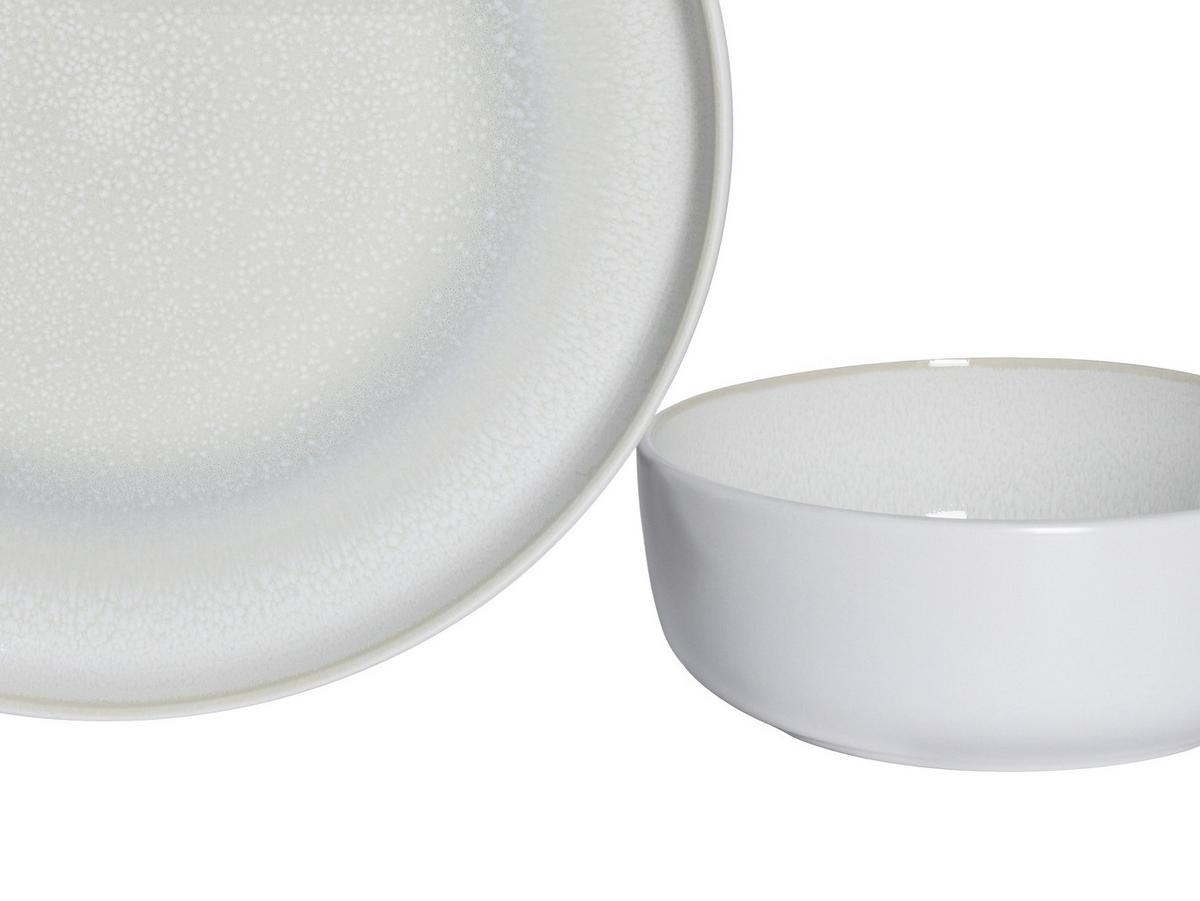 Kombiservice Keramik16-teilig - Grauweiß/Weiß, Basics, Keramik - Creatable