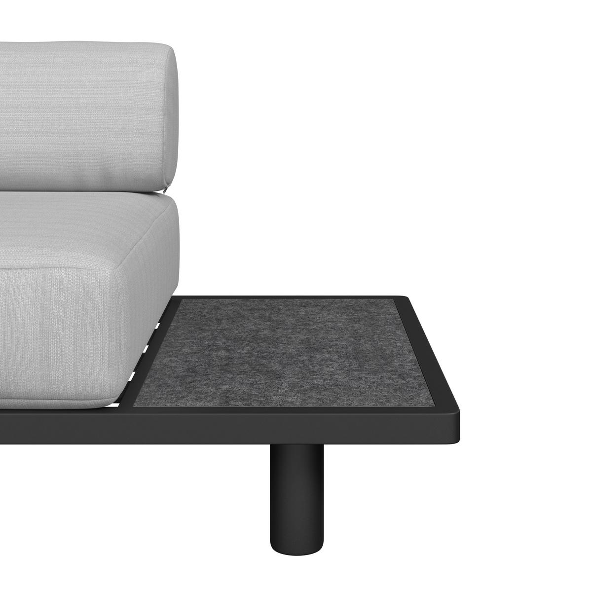 TERASOVÁ SEDACIA SÚPRAVA LUMEA - sivá/svetlosivá, Modern, kov/textil - Bessagi Garden