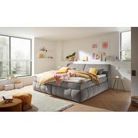 Boxspringbett Elkford 6 Mit Topper & Bettkasten 240x200 - Graubraun, MODERN, Holzwerkstoff/Textil (240/200cm) - MID.YOU