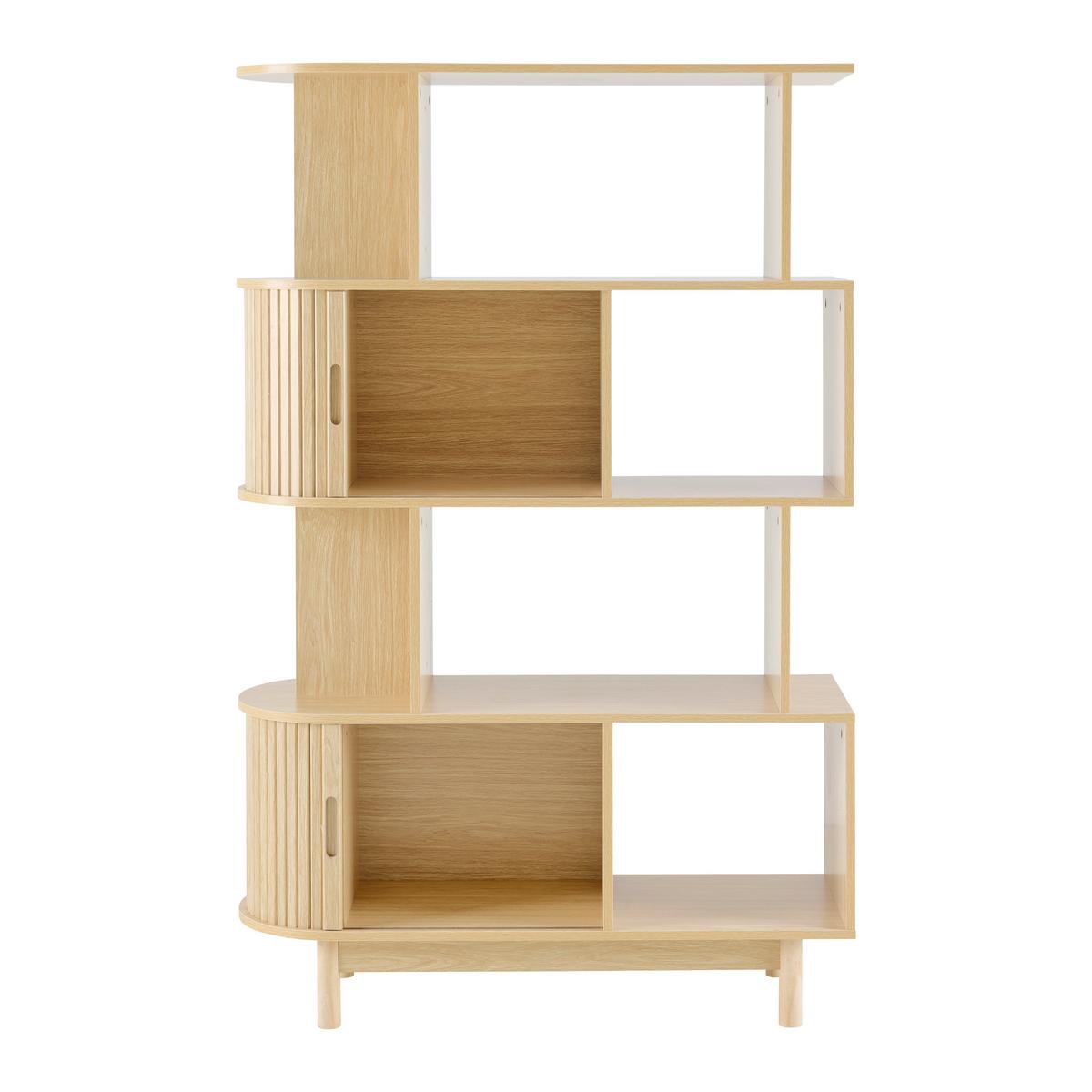 REGÁL SKANDY -EXKLUSIV- - prírodná farba, Modern, drevo/kompozitné drevo (100/156/35cm) - Mömax