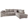 Eckschlafsofa Alvito Taupe S: 298/202 cm - Taupe/Silberfarben, Design, Textil (298/202cm) - MID.YOU