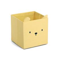 Aufbewahrungsbox 'Bär' gelb, ca.28x28x28 cm - Gelb, Textil (28/28/28cm)
