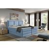 Boxspringbett Swing Blau H2xh3 200x200 Cm - Blau, Design, Holzwerkstoff/Textil (200/200cm) - MID.YOU