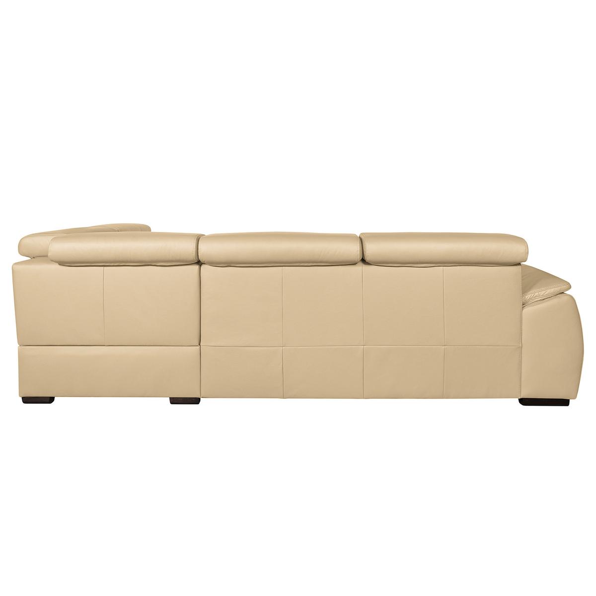 Ecksofa City Beige B: 265x211 Cm - Wengefarben/Beige, Design, Leder (265/211cm) - Livetastic