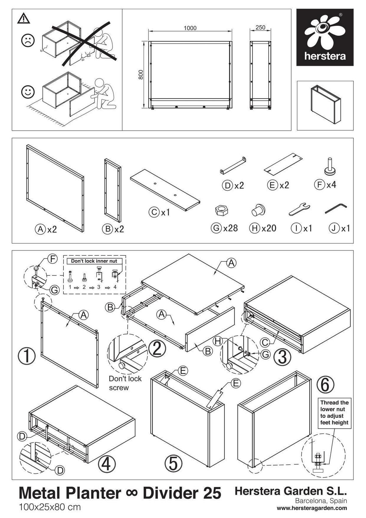 Hochbeet Pflanzkasten Hochbeet - Anthrazit, Basics, Metall (25/80/100cm)