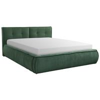 Polsterbett mit Lattenrost Lacjo Grün 180x200 cm - Beige/Schwarz, LIFESTYLE, Holz/Holzwerkstoff (180/200cm) - Livetastic