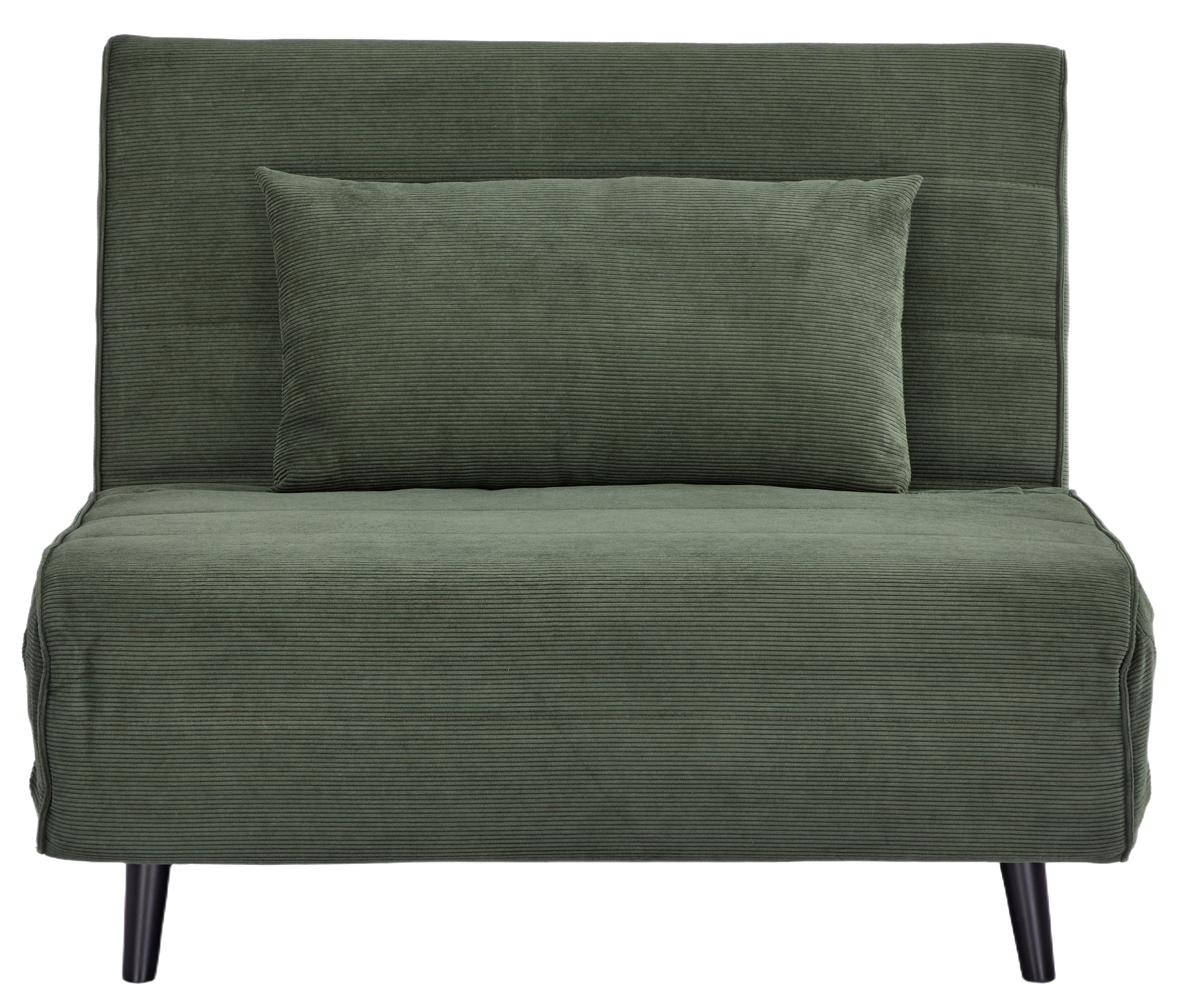 Rozkladacie kreslo NIGHT-100, zelený menčester, max. 120 kg - čierna/zelená, Modern, drevo/textil (101/80/91cm) - Mömax