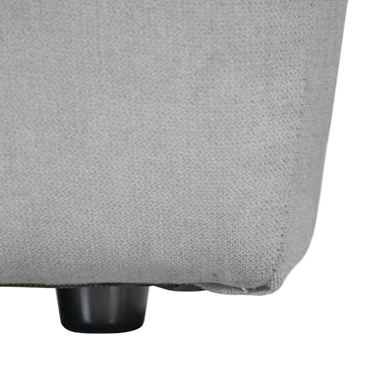 Hocker Bolt, Grau B: 102 cm - Schwarz/Grau, MODERN, Textil (102/41/52cm) - Trendmanufaktur