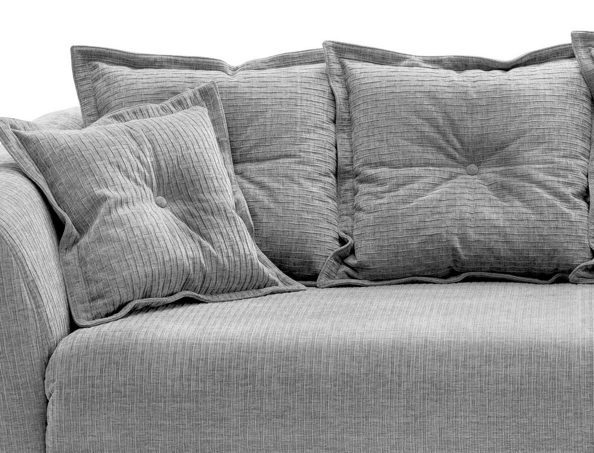 2,5-Sitzer Baggio Grau B: 196 cm - Schwarz/Grau, MODERN, Textil (196/94/103cm) - Livetastic