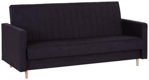 Schlafsofa Nicea - Schwarz/Braun, MODERN, Holz/Kunststoff (210/117/75cm) - Ondega