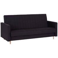 Schlafsofa Nicea - Schwarz/Braun, MODERN, Holz/Kunststoff (210/117/75cm) - Ondega