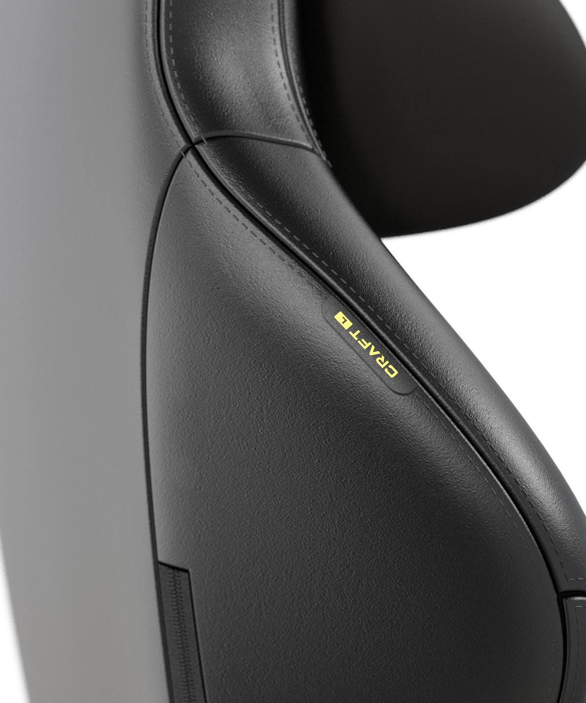 Gamingstuhl Craft Schwarz B: 70cm - Schwarz, KONVENTIONELL, Textil/Metall (70/132/70cm) - Dxracer