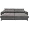 Mega pohovka LOVESEAT antracit - černá/antracitová, Konvenční, kompozitní dřevo/textil (292/90/194cm) - MID.YOU
