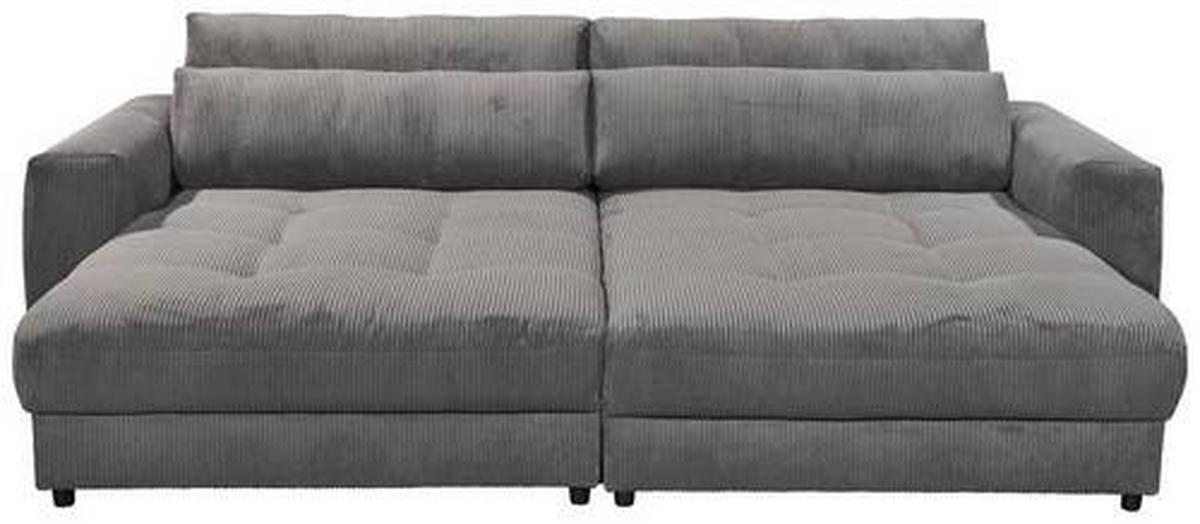 Mega pohovka LOVESEAT antracit - černá/antracitová, Konvenční, kompozitní dřevo/textil (292/90/194cm) - MID.YOU