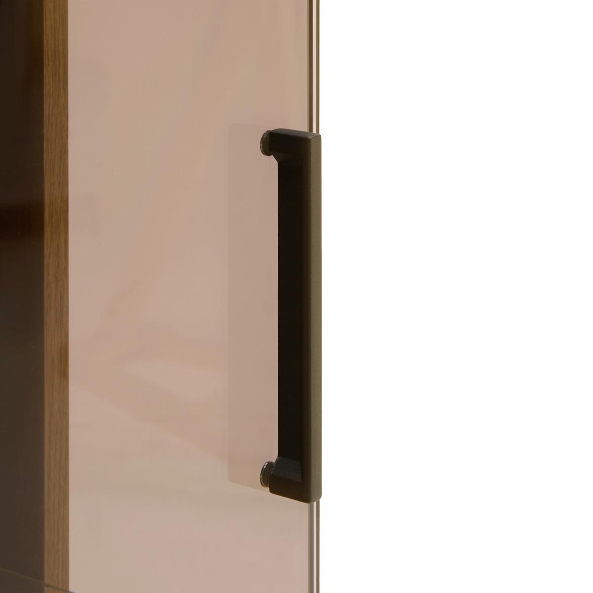 VITRÍNA ALAMEDA -EXKLUSIV- - barvy dubu/antracitová, Moderní, kov/kompozitní dřevo (55/208/38cm) - Mömax