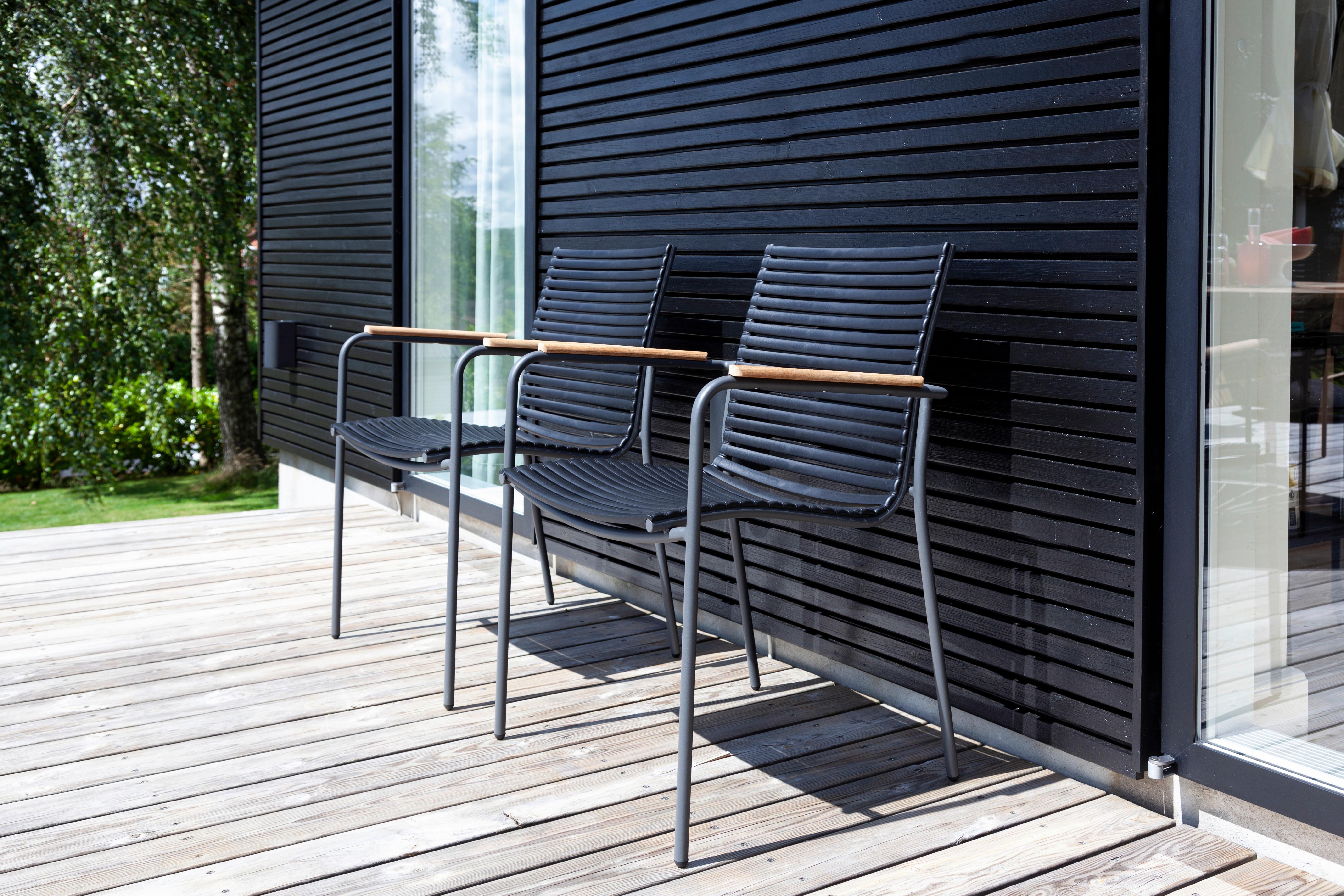 Gartensessel stapelbar Mood Classic Kunststoff - Anthrazit/Schwarz, KONVENTIONELL, Holz/Kunststoff (60/84/56cm) - Gardenson