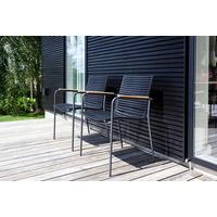 Gartensessel stapelbar Mood Classic Kunststoff - Anthrazit/Schwarz, KONVENTIONELL, Holz/Kunststoff (60/84/56cm) - Gardenson