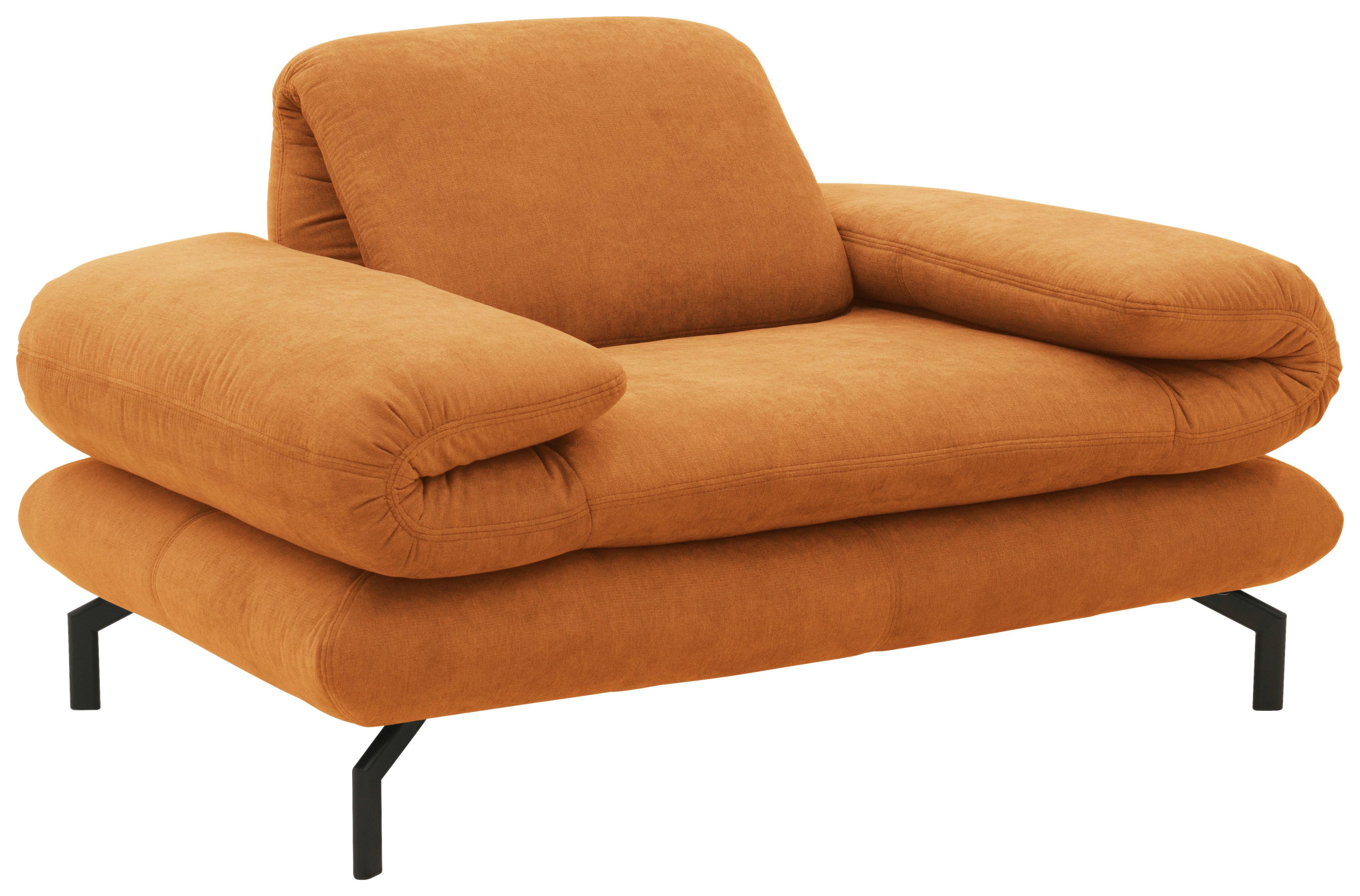 Sessel Looks Xiii - Schwarz/Orange, Design, Textil (139 (197)/83 (110)/98cm) - LOOKS by W.Joop