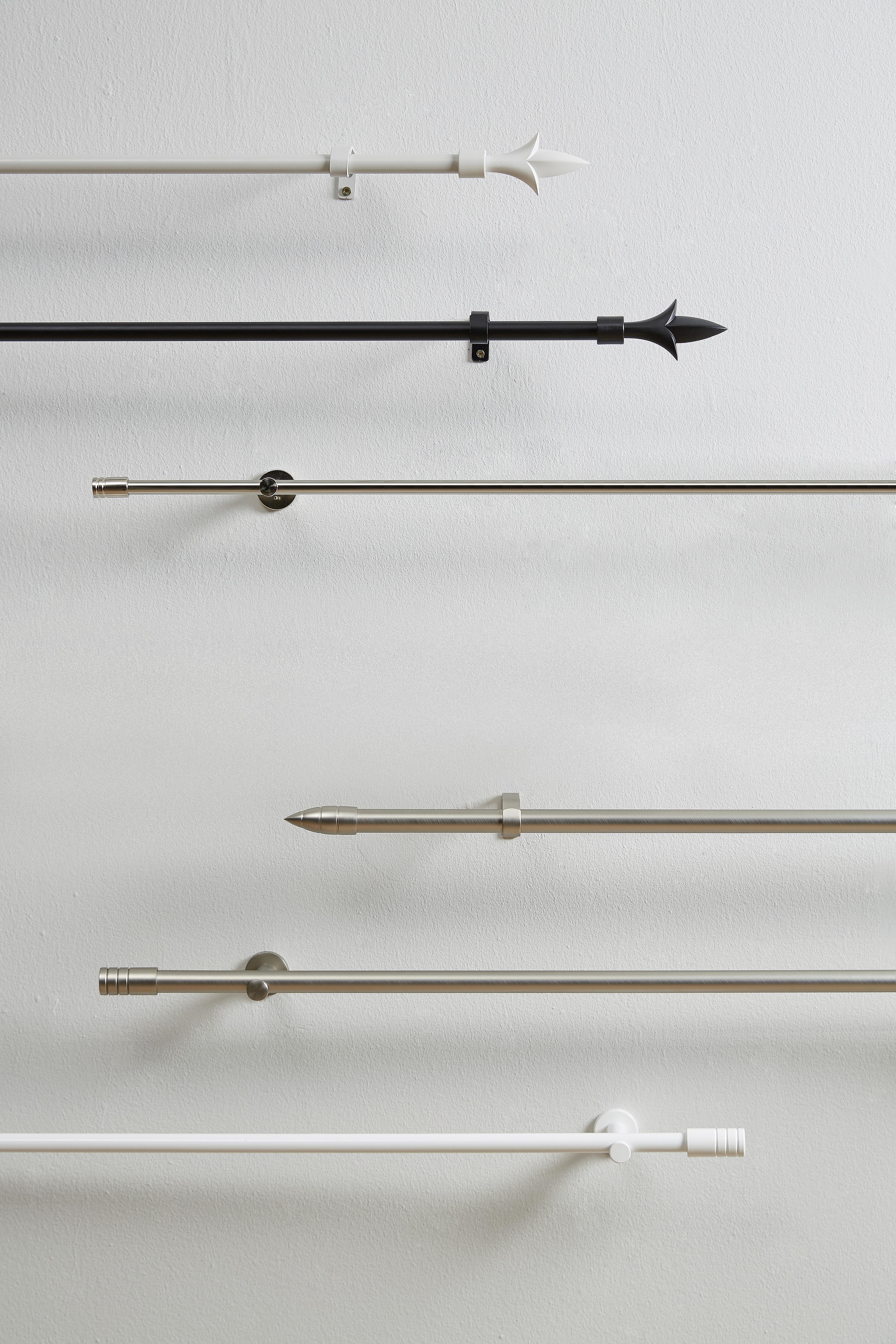 Sada Tyčí Na Závesy Tonne, 200cm - farby ušľachtilej ocele, kov (200cm) - Modern Living