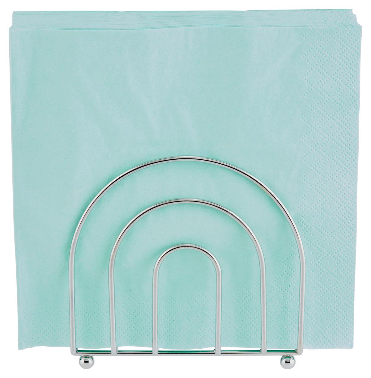Serviettenhalter Sonnhild Sonnhild - Edelstahlfarben, MODERN, Metall (11,5/5/11cm) - Luca Bessoni