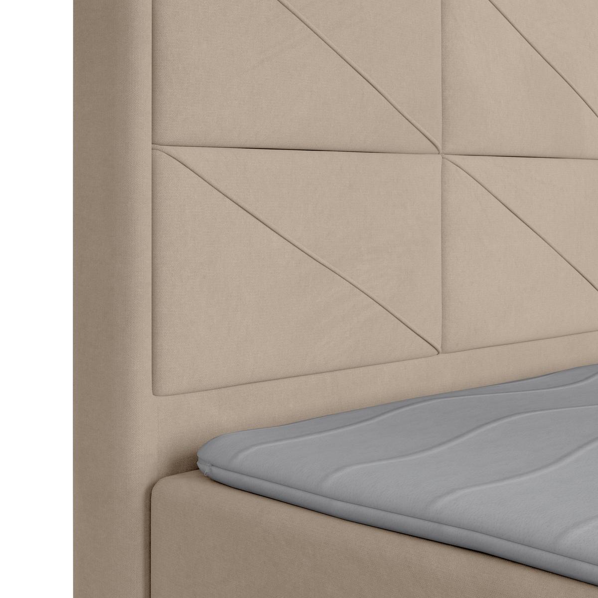 Boxspringbett mit Bettkasten Helsinki 180x200 cm Beige - Beige/Schwarz, MODERN, Holz/Kunststoff (180/200cm) - MID.YOU