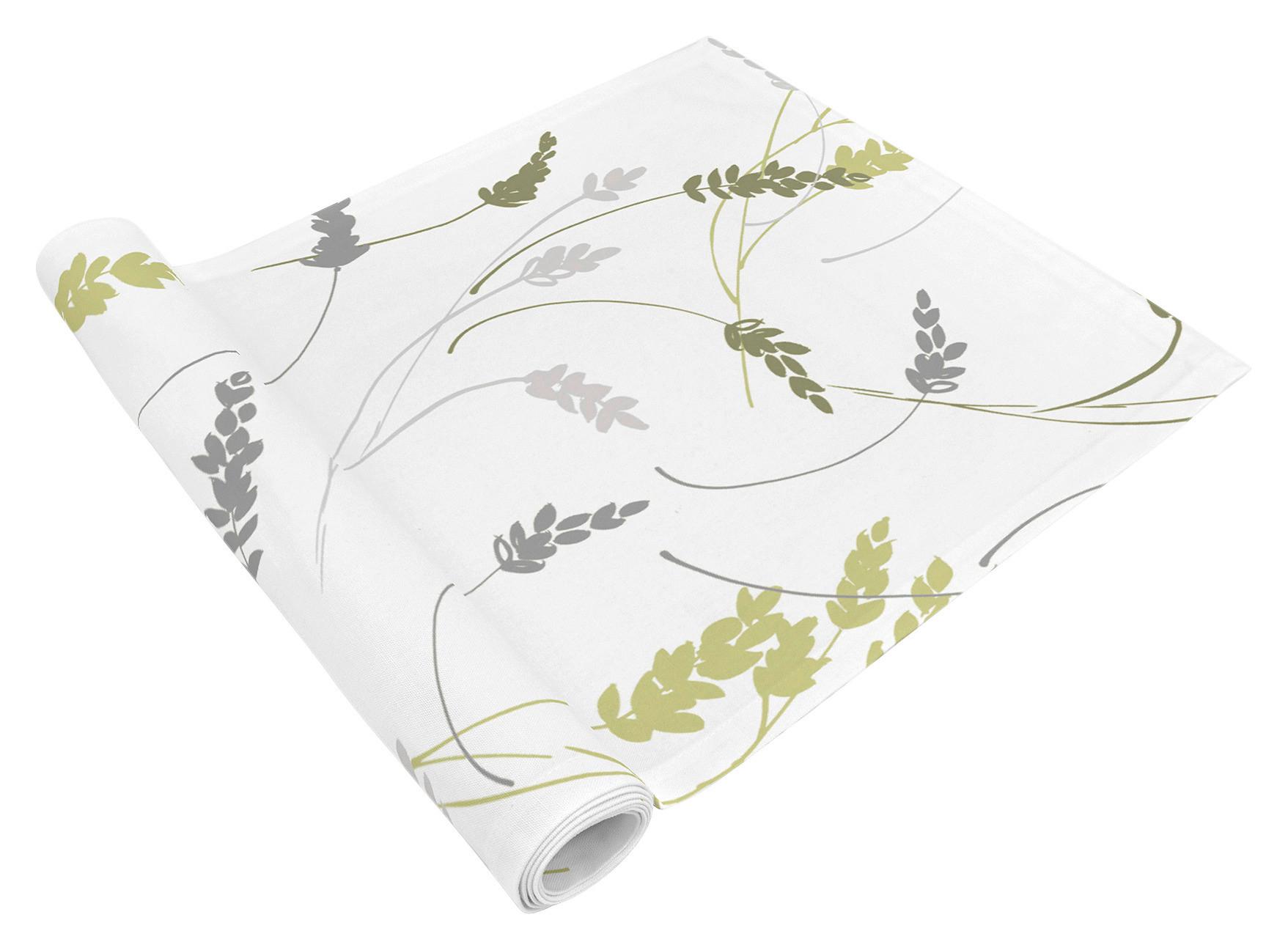 Asztali Futó Lilly - szürke/zöld, Modern, textil (40/150cm) - Luca Bessoni