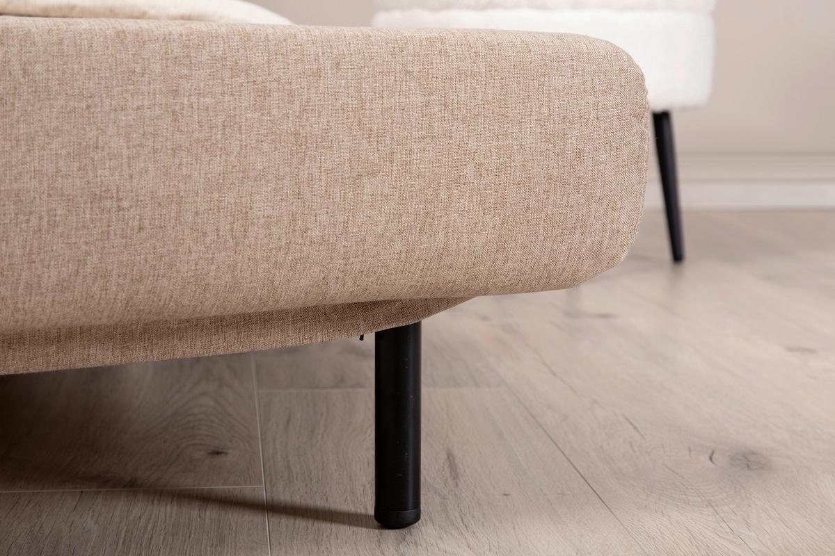 Schlafsessel Vicky - Beige/Schwarz, Design, Textil/Metall (70/88/80cm) - Livetastic