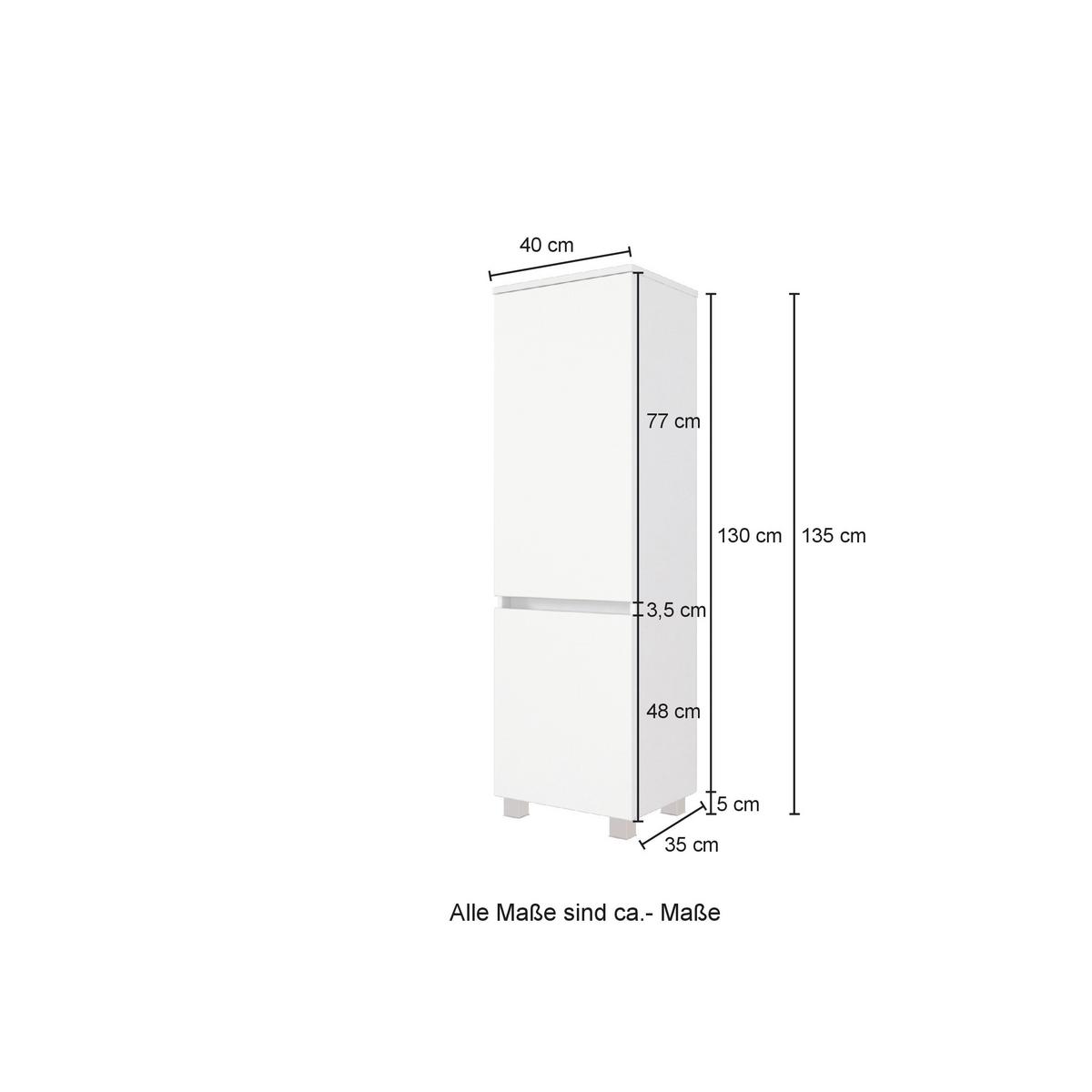 Badmöbel-set 6-tlg. Inkl. Led Helsinki, Grau/eiche - Eichefarben/Weiß, KONVENTIONELL, Glas/Holzwerkstoff (160cm) - Held