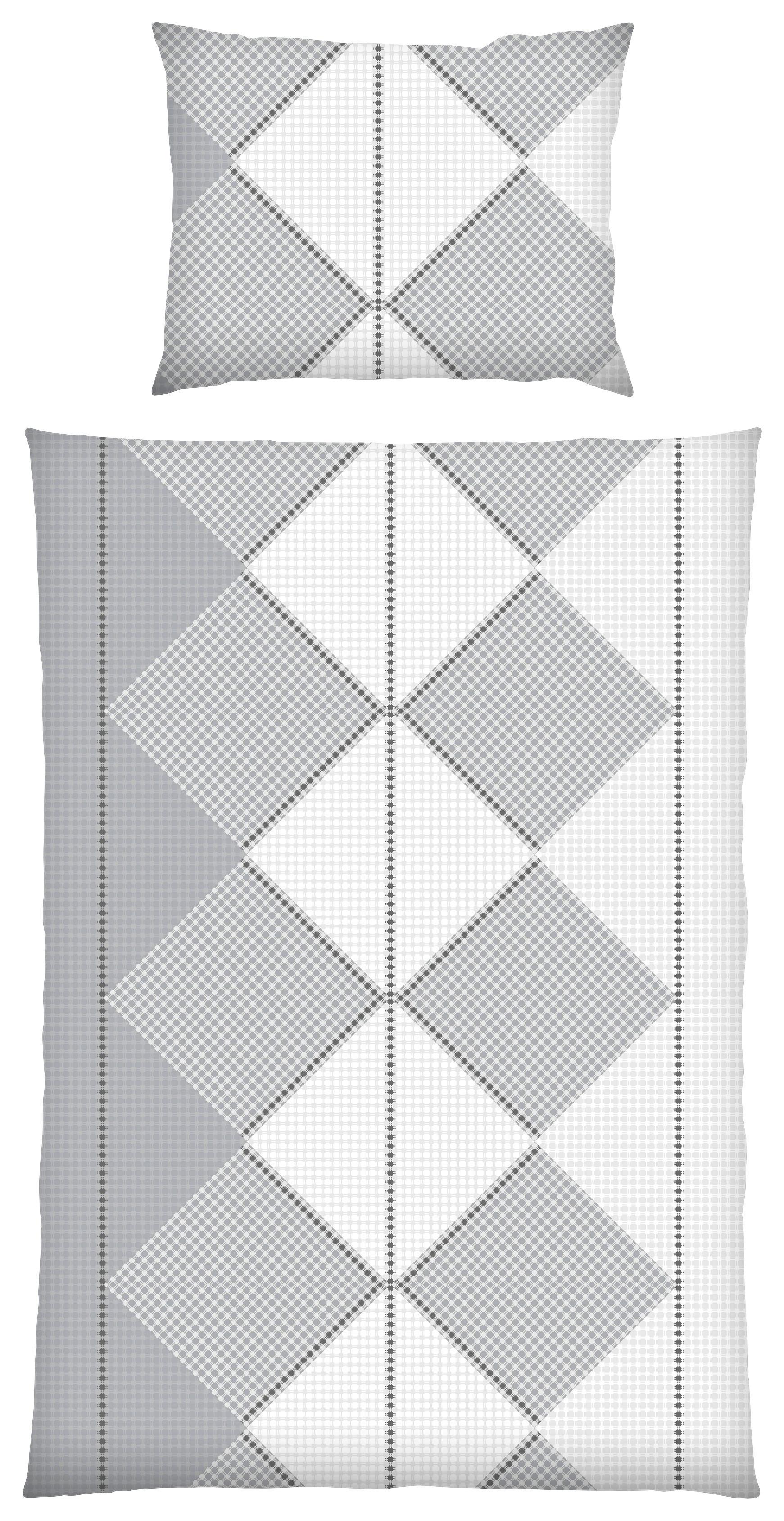 Bettwäsche Susi - Taupe/Grau, KONVENTIONELL, Textil - Ondega