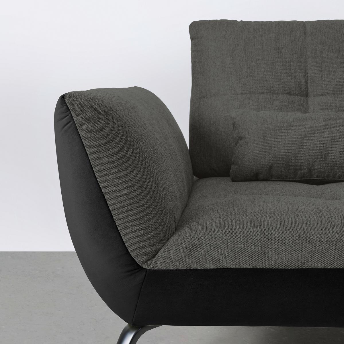 Rohová sedačka TRENDY, pravá, černá / antracitová - černá/antracitová, Moderní, kov/kompozitní dřevo (310/93/250cm) - Premium Living