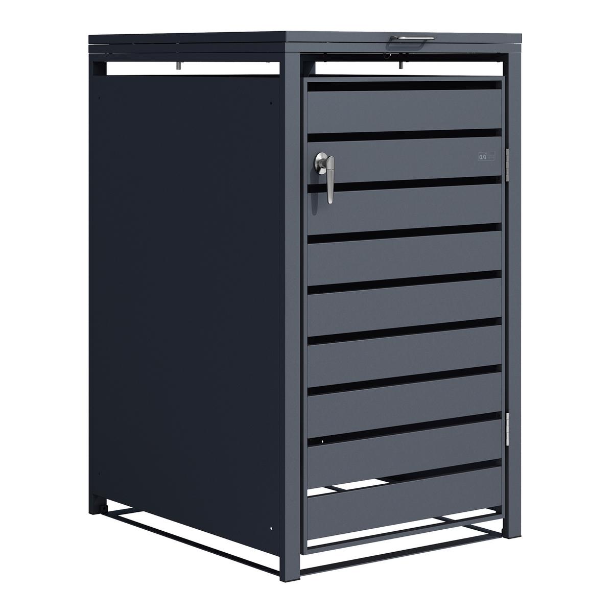 Aufbewahrungsbox Lucas 1x240 Liter - Anthrazit, Basics, Metall (68/80/116cm) - Ambia Garden