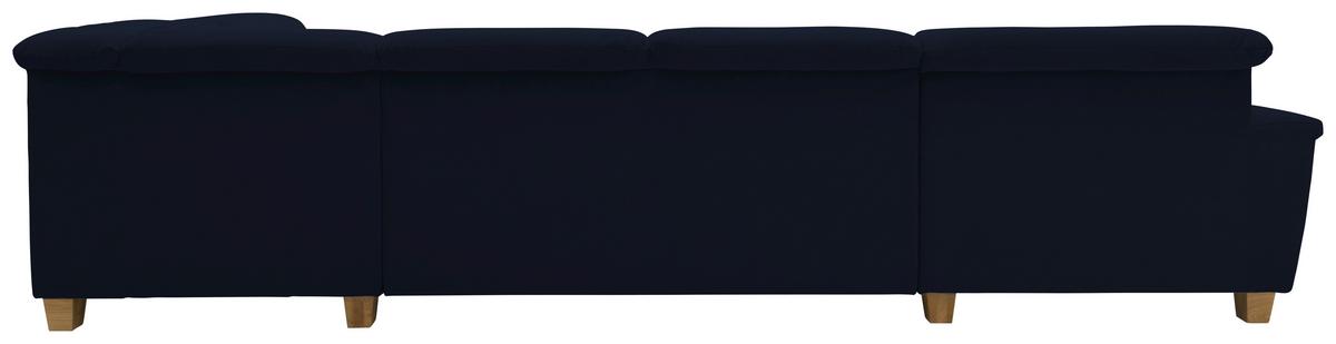 Wohnlandschaft Franzi Mit Schlaffunktion Blau - Eichefarben/Dunkelblau, KONVENTIONELL, Textil (170/352/214cm) - MID.YOU